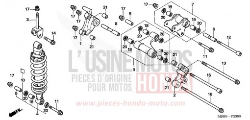 REAR CUSHION VTR1000F6 de 2006